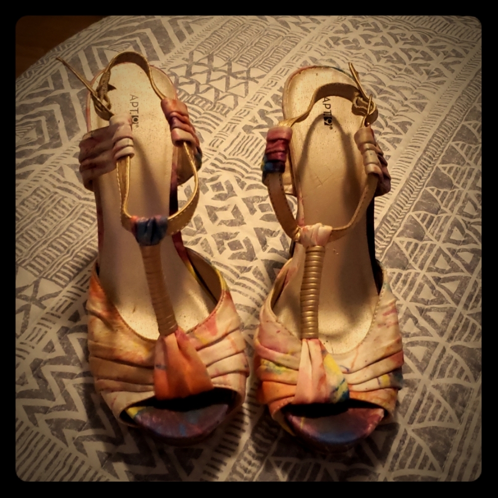 Tie dye heels